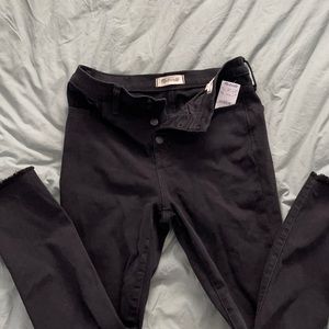 Madewell 10 inch high-rise Roadtripper Jeggings.